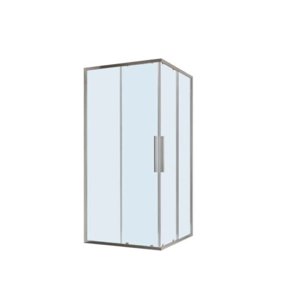 Lato box doccia angolare estensione cm 117-119 cromo trasparente