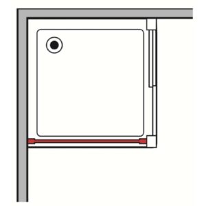 Box doccia, vista dall'alto. Schema di un box doccia.