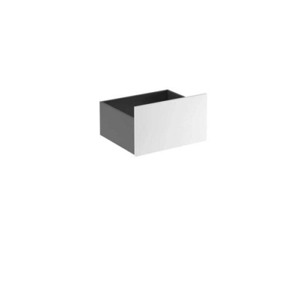 Carrello con ruote Caren laccato bianco opaco 60x36x51 cm