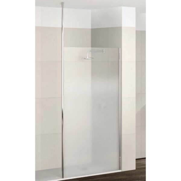 Box doccia walk-in con vetro satinato e profilo cromato, serie t.b.t.