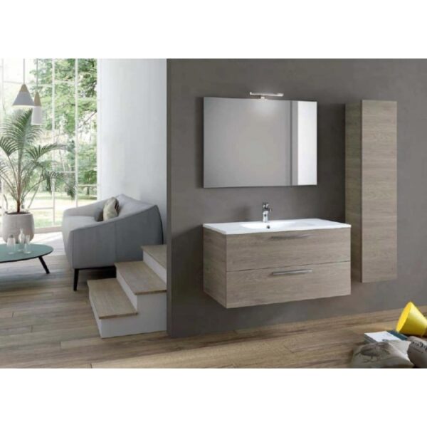 Mobile bagno colonna 1 anta melaminico L35xH150xP22 cm