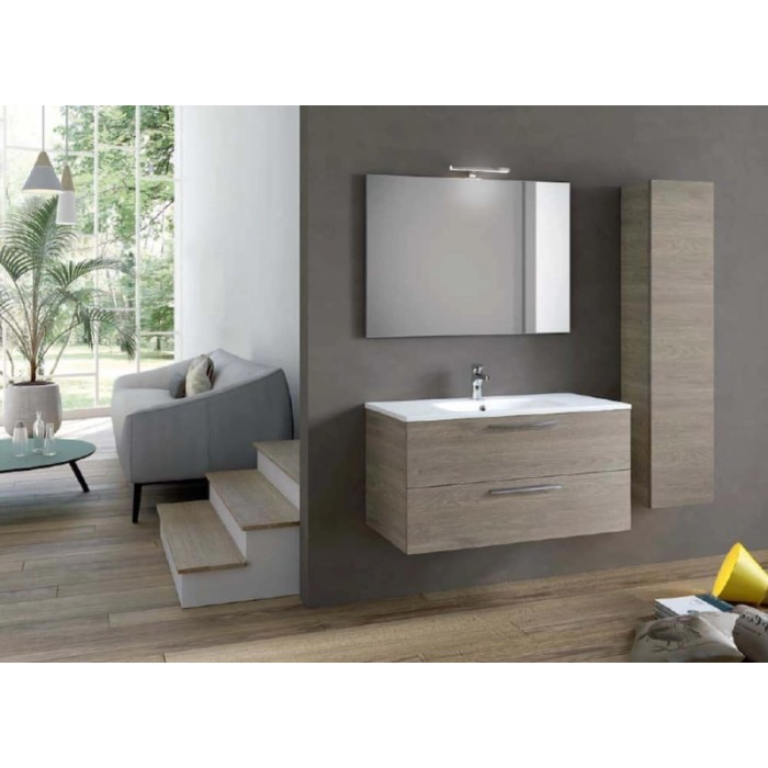 Mobile bagno colonna 1 anta melaminico L35xH150xP22 cm