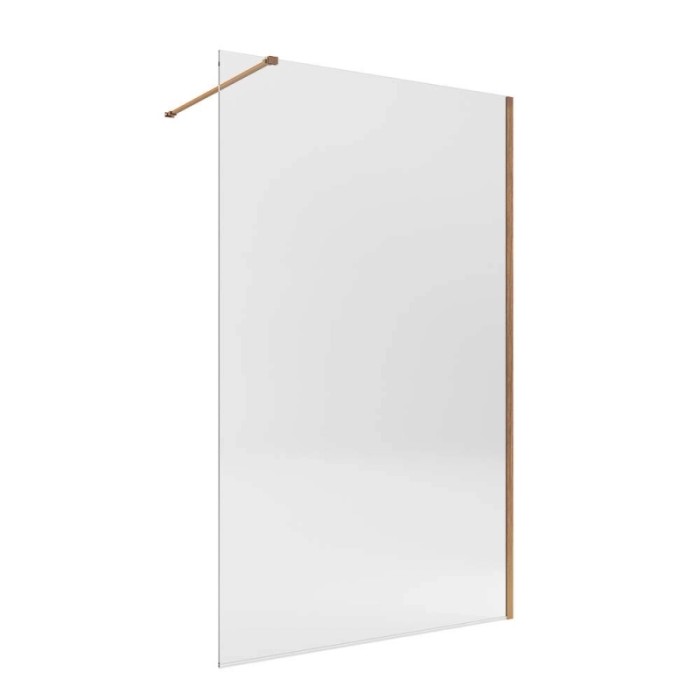 Doccia walk-in Orion 130x200 cm profilo oro rosa