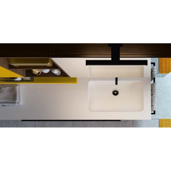 Top bagno integrata Obisurface V100 L52xP28xH11 cm