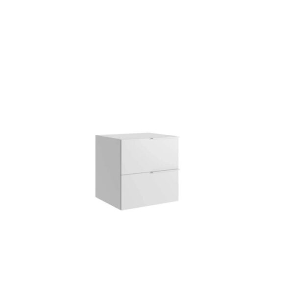 Mobile bagno base sospesa 2 cassetti Caren h.50 l.50 p.51 cm acero