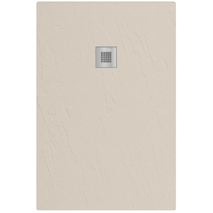 Piatto doccia beige t.b.t. con scarico quadrato.