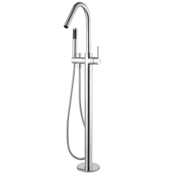 Miscelatore per vasca freestanding t.b.t. cromato con doccetta.