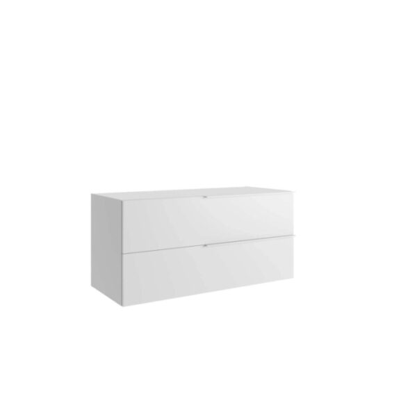 Mobile bagno base sospesa 2 cassetti Caren h.50 l.105 p.51 cm acero