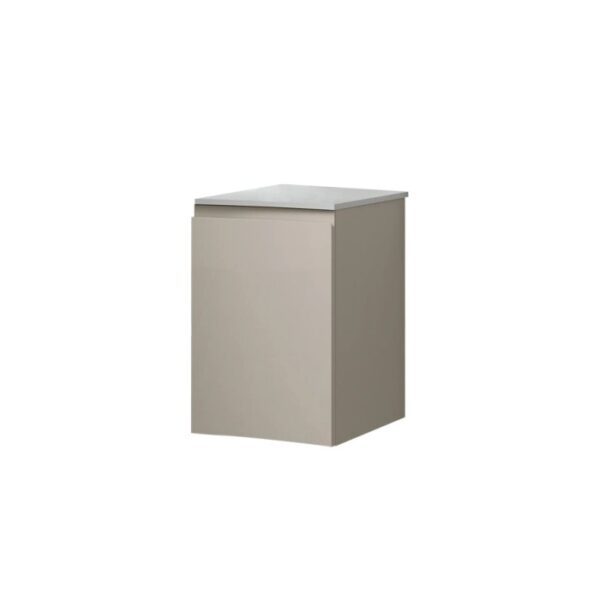 t.b.t. mobile bagno sospeso beige con top grigio.