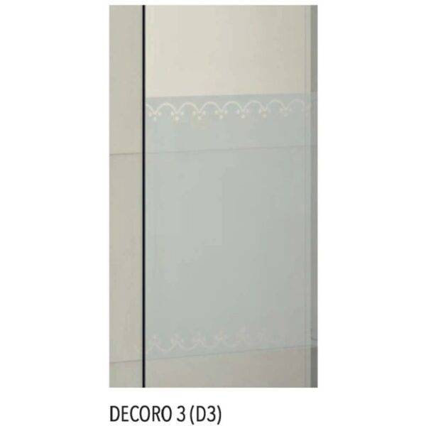 t.b.t. Box doccia walk-in con fascia decorativa.