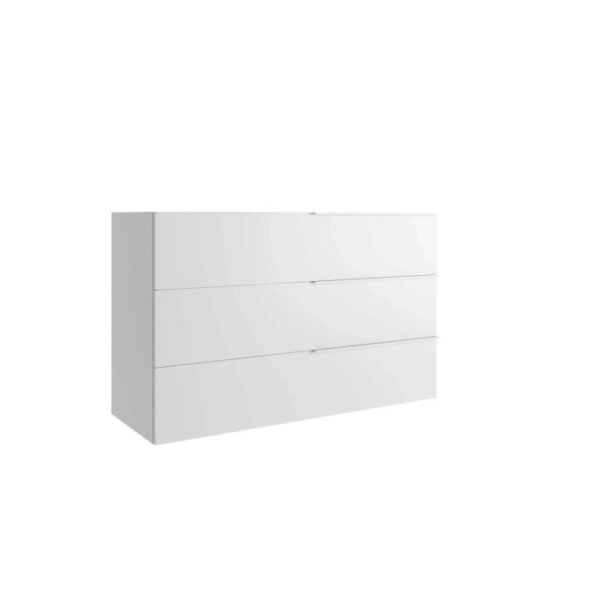 Mobile bagno base lavabo a terra 3 cassetti Caren h.75 l.120 p.51 cm acero