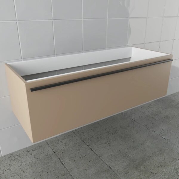 Mobile bagno sospeso t.b.t. beige per un design moderno.
