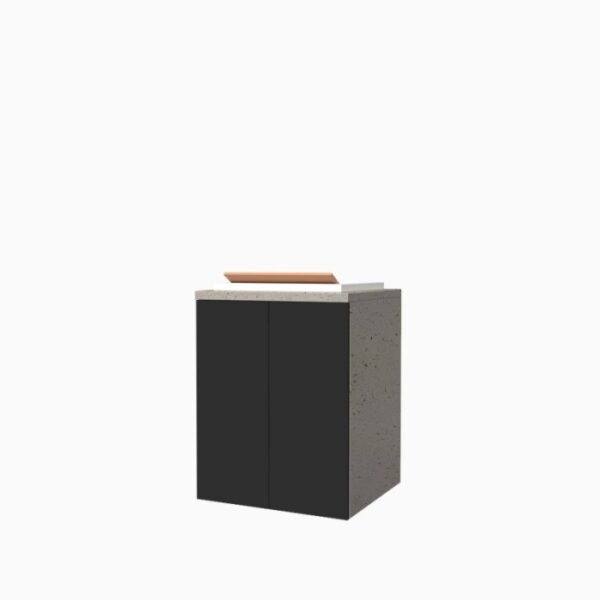 Modulo lavanderia con ante H91xL71xP65 cm Pietra Grafite opaco