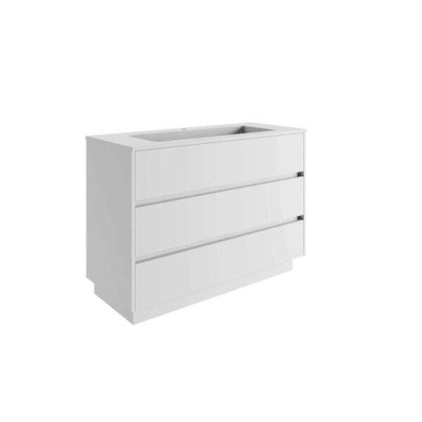 Mobile bagno base a terra Barrio 1 vasca h.87,5 p.51 l.121 cm bianco