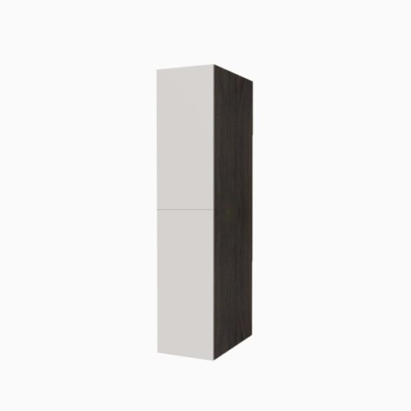 Colonna lavanderia anta doppia H182xL40xP65 cm Olmo Caffè Bianco lucido