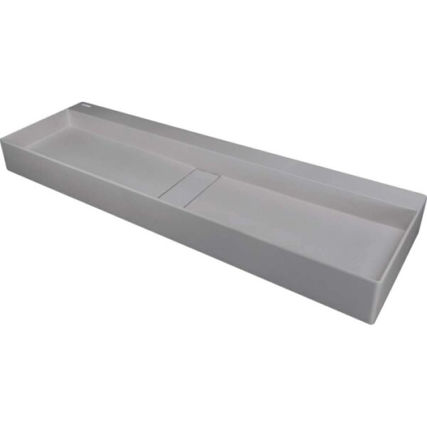 Lavabo da appoggio ceramica Placetas Idrostile 400x150 mm Grigio met