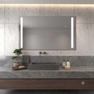 Specchio 2 fasce satinate retroilluminate led 160x70 cm