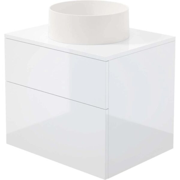 Mobile lavabo con lavabo granito Idrostile 600x520 mm bianco