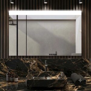 Specchio fasce satinata retroilluminata led sopra Zone 120x70 cm