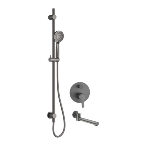 Set doccia incasso Idrostile Rodas con bocca erogazione titanio