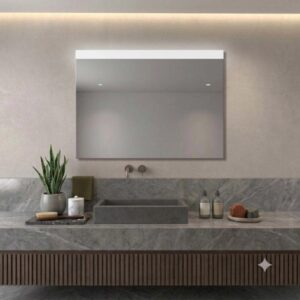 Specchio fascia satinata retroilluminata led 135x70 cm