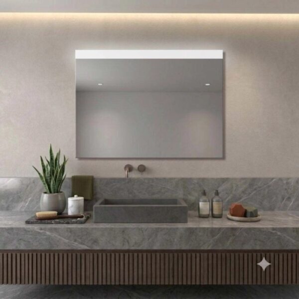 Specchio fascia satinata retroilluminata led 135x70 cm