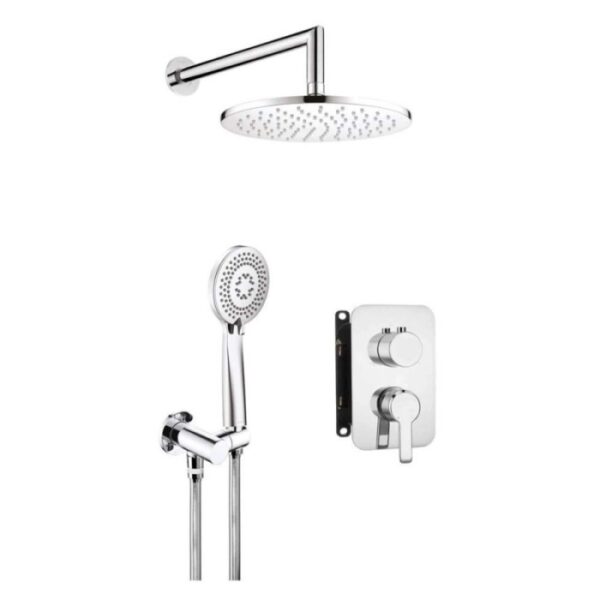Set doccia incasso Idrostile Rodas con box 250 mm cromo
