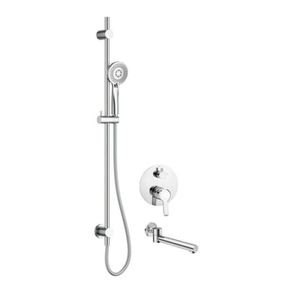 Set doccia incasso Idrostile Rodas con bocca erogazione cromo