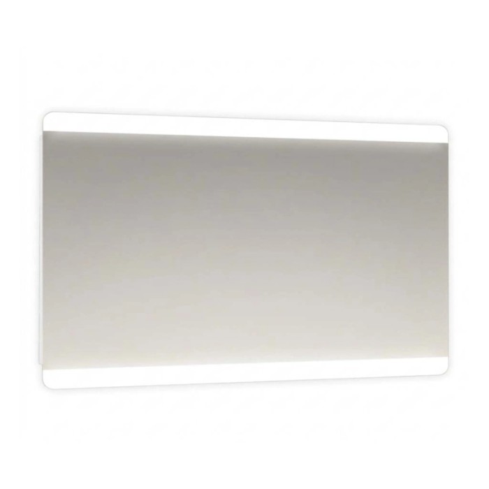 Specchio angoli stondati fasce satinate retroilluminate led Phone 120x70 cm