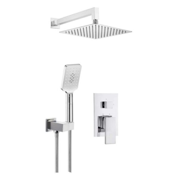 Set doccia incasso Idrostile 250x250 mm cromo