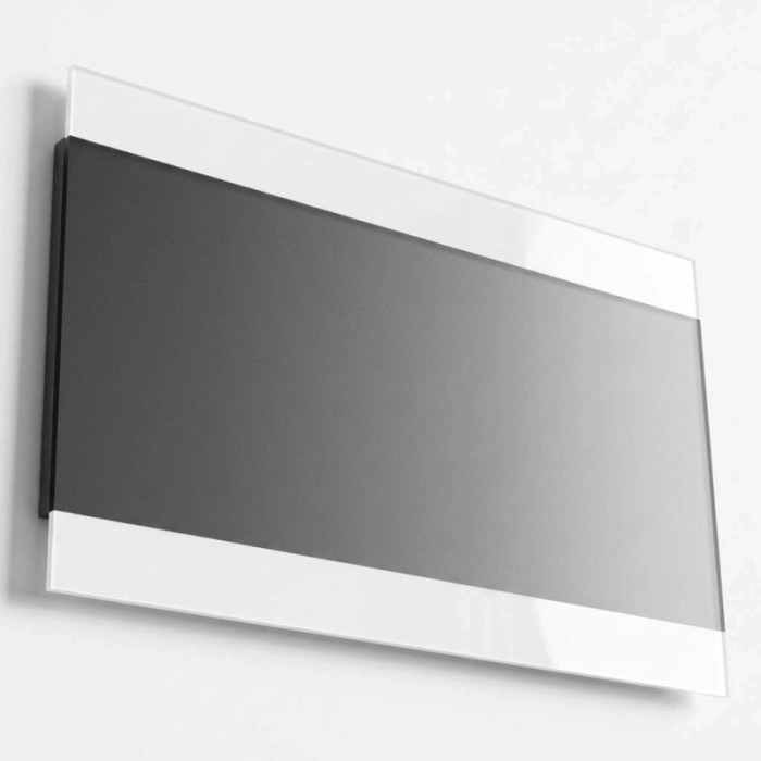 Specchio fasce satinate retroilluminate led sopra e sotto Zone 120x70 cm