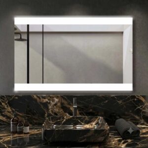 Specchio fasce satinate retroilluminate led sopra e sotto Zone 120x70 cm