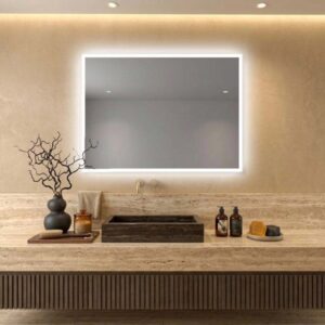 Specchio cornice satinata retroilluminato led 135x70 cm