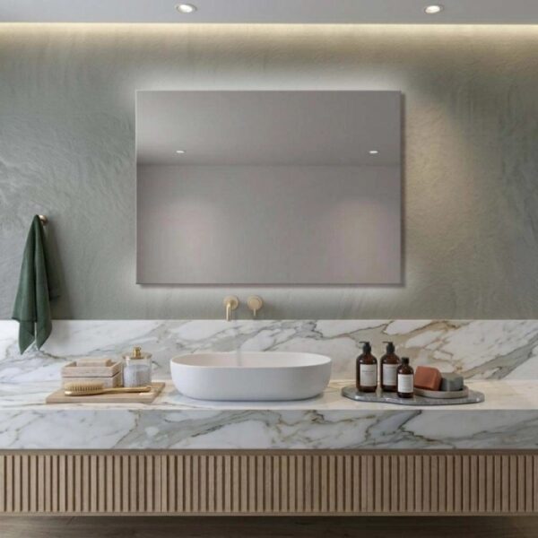 Specchio filo lucido retroilluminato led up&down Dual 135x70 cm