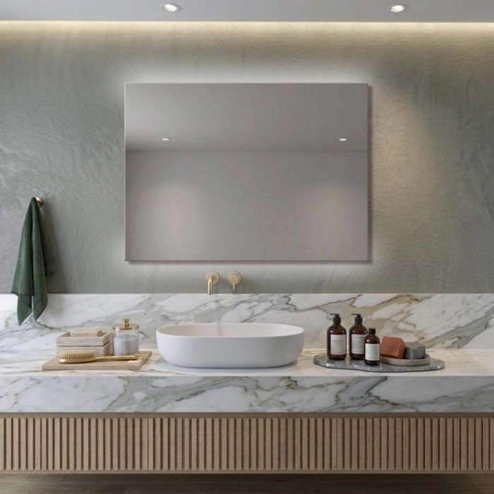 Specchio filo lucido retroilluminato led up&down Dual 135x70 cm