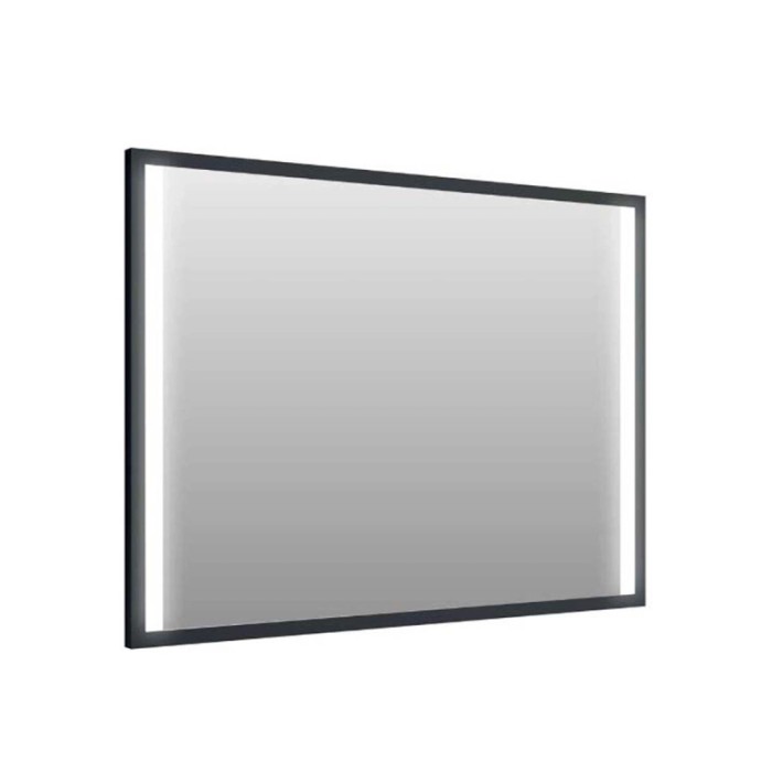 Specchio telaio perimetrale fasce lat. retroill. Noir 60xh80 cm nero opaco