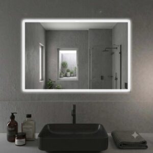 Specchio cornice satinata retroilluminato led 120x70 cm