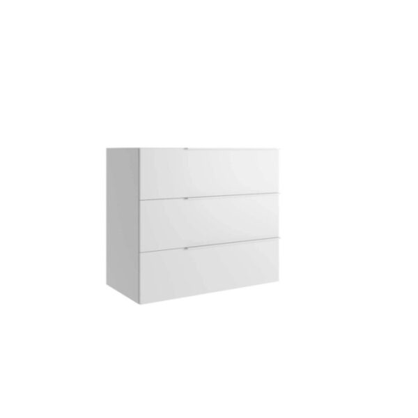 Mobile bagno base 3 cassetti a terra Caren h.75 l.85 p.46 cm acero