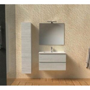 Mobile bagno base lavabo sospesa Pura80 H53xL81xP46 cm Quercia B
