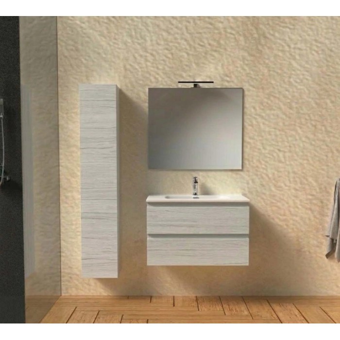 Mobile bagno base lavabo sospesa Pura80 H53xL81xP46 cm Quercia B