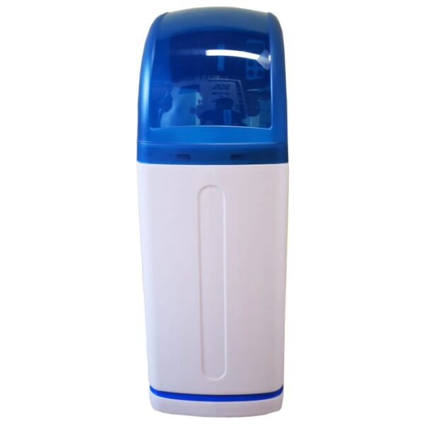 Addolcitore d'acqua t.b.t. con coperchio blu per acqua senza calcare.