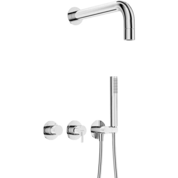Set doccia incasso Idrostile Limonar con soffione 42 mm argento