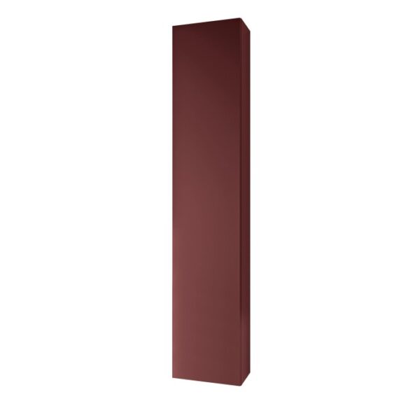 Mobile colonna bordeaux per arredo bagno, parte della serie di mobili bagno.