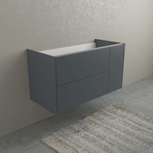 Mobile bagno sospeso t.b.t. grigio con due cassetti.