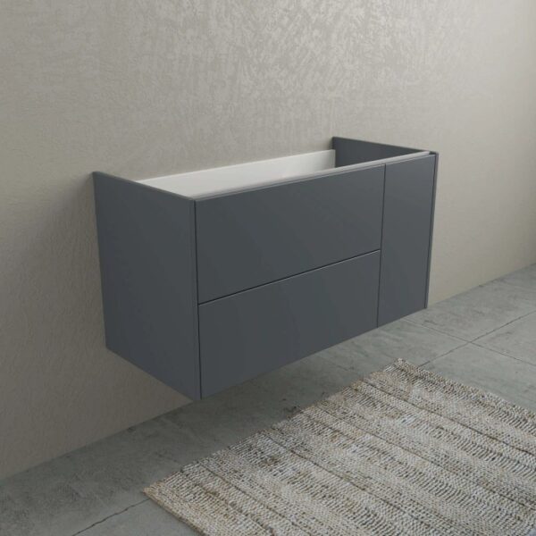 Mobile bagno sospeso t.b.t. grigio con due cassetti.