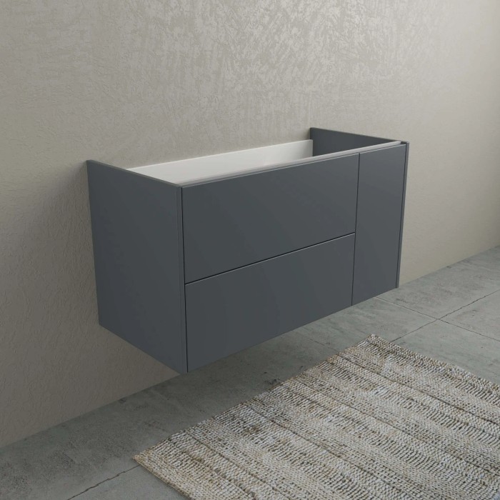 Mobile bagno sospeso t.b.t. grigio con due cassetti.