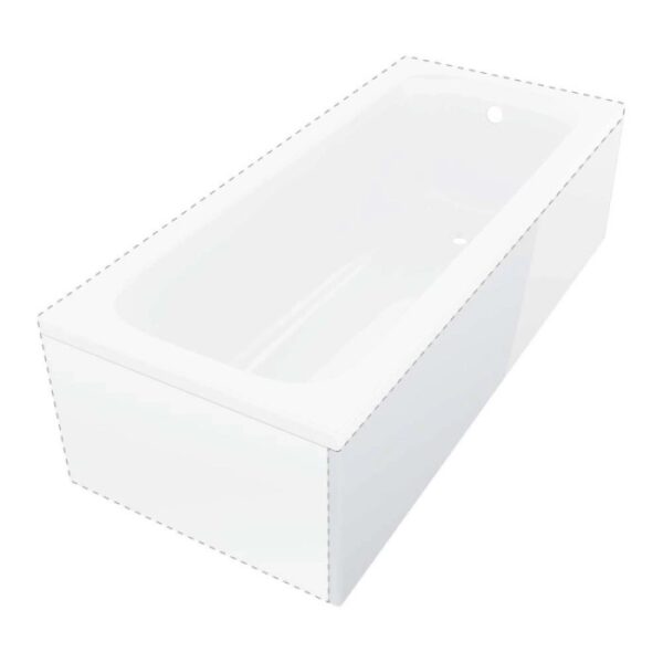 Pannello acrilico per vasca Cabaiguán 150 cm lato lungo bianco