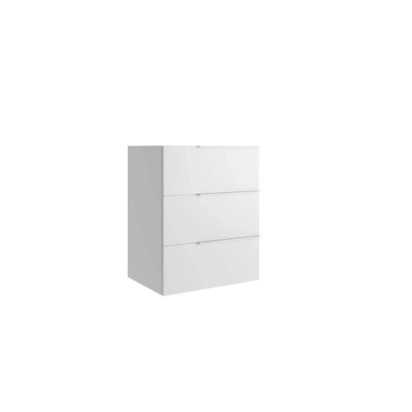 Mobile bagno base lavabo a terra 3 cassetti Caren h.75 l.70 p.51 cm acero