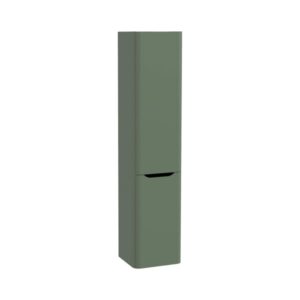 Mobile bagno colonna sospesa con portabiancheria Integra Round 40x180 cm verde
