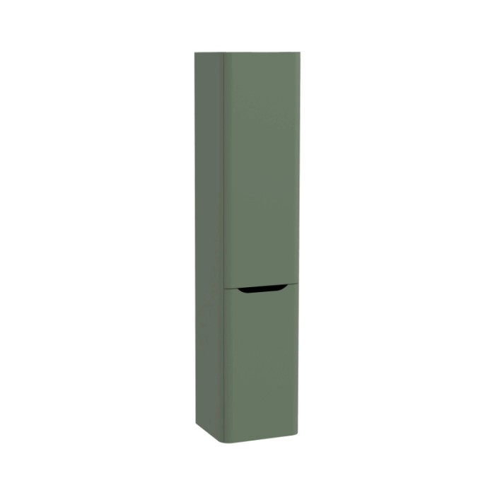 Mobile bagno colonna sospesa con portabiancheria Integra Round 40x180 cm verde